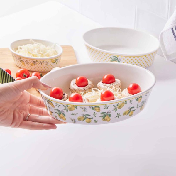 Karaca Lemon Oval Fırın Kabı 22 cm