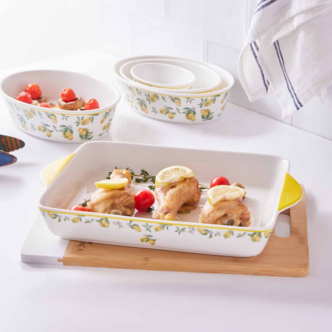 Karaca Lemon Oval Fırın Kabı 30 cm